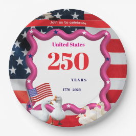 We The Silly Geese 250th Funny Celebration Papieren Bordje