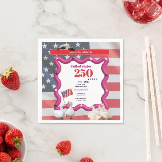 We The Silly Geese 250th Funny Celebration Servet (Insitu)