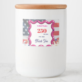 We The Silly Geese 250th Funny Celebration Voedselcontainer Etiket