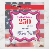 We The Silly Geese 250th Funny Celebration Wijn Etiket (Enkel label)