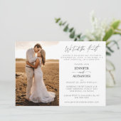 We Tied the Knot 1 Vert Foto Bruiloft Receptie In Kaart (Staand voorkant)