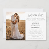 We Tied the Knot  2 Foto Bruiloft Ontvangst Kaart (Voorkant)