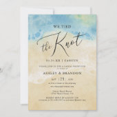 We Tied The Knot Beach Bruiloft Kaart (Voorkant)