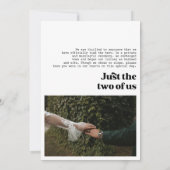 We Tied The Knot Bold Retro Trouwfoto Aankondiging (Achterkant)