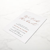 We tied the Knot Elopement-viering Echt Folie Uitnodiging (Gedraaid)