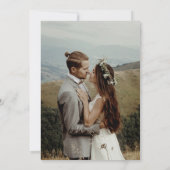 We Tied the Knot Elopement Wedding Reception Kaart (Achterkant)