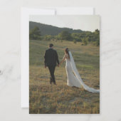 We Tied the Knot Elopement Wedding Reception Kaart (Achterkant)