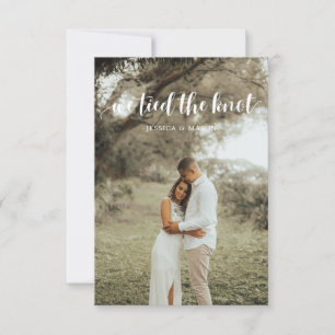 We Tied The Knot Invite Eloped Aankondiging Foto