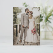 We Tied The Knot Invite Eloped Aankondiging Foto (Staand voorkant)