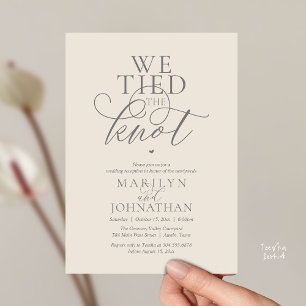 We Tied The Knot, Moderne Klasse Trouwreceptie Kaart