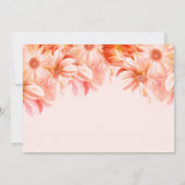 We Tied the Knot Oranje Bloemige Trouwreceptie Kaart (Achterkant)