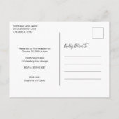 We Tied The Knot Script Foto Trouw Elopement Aankondigingskaart (Achterkant)