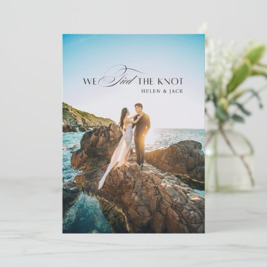 We Tied The Knot Summer Wedding 2 Photos Aankondiging (Staand voorkant)