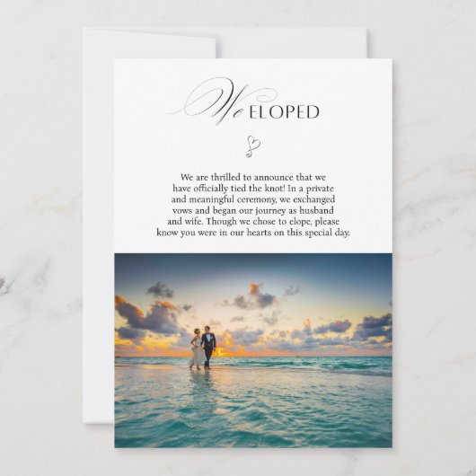 We Tied The Knot Summer Wedding  2 Photos Aankondiging (Achterkant)