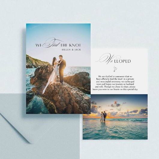 We Tied The Knot Summer Wedding  2 Photos Aankondiging