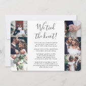 We Tied the Knot Trouwreceptie 7 foto-collage Kaart (Voorkant)