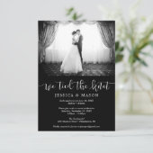 We Tied The Knot Uitnodiging Eloped Aankondiging (Staand voorkant)