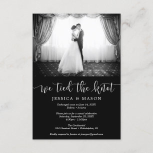 We Tied The Knot Uitnodiging Eloped Aankondiging