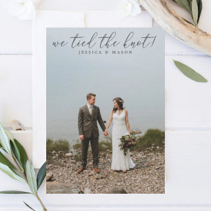 We Tied The Knot Uitnodiging Eloped Aankondiging