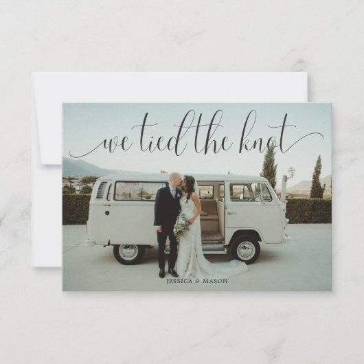 We Tied The Knot Uitnodiging Eloped Aankondiging F (Voorkant)