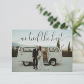 We Tied The Knot Uitnodiging Eloped Aankondiging F (Staand voorkant)