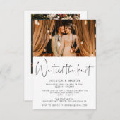 We Tied The Knot Verloving Aankondiging (Voorkant / Achterkant)