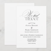 We tied the Knot with Photo Wedding Reception Kaart (Voorkant / Achterkant)