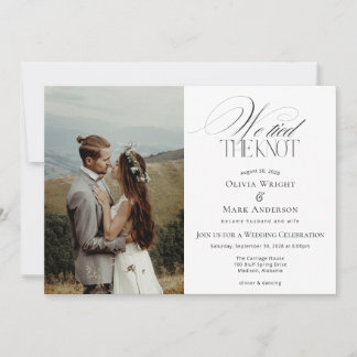 We tied the Knot with Photo Wedding Reception Kaart