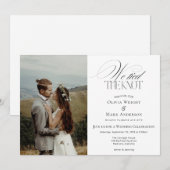 We tied the Knot with Photo Wedding Reception Kaart (Voorkant / Achterkant)