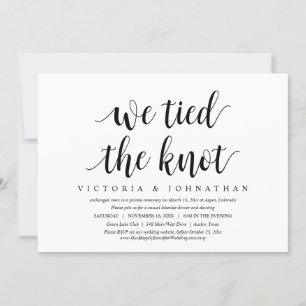 We Tieden De Knoop, Trouw Elopement Diner Kaart