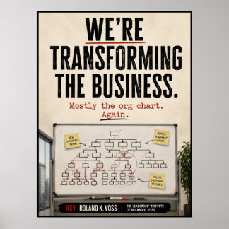 We transformeren de zakelijke satire poster