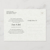 We trekken nog steeds gouden anananassen uit aankondigingskaart (Achterkant)