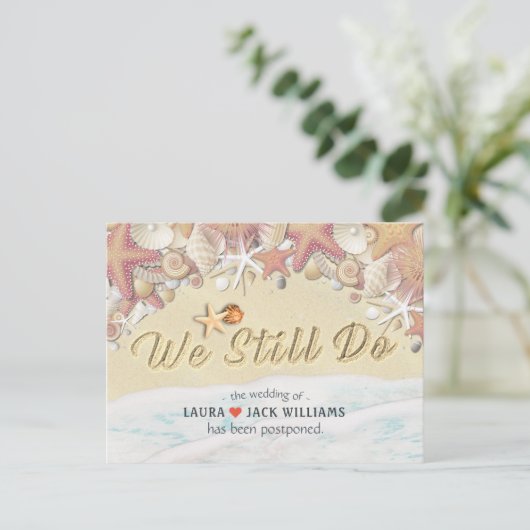 We trekken nog steeds met de zomerzand uit aankondigingskaart (Staand voorkant)