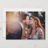 We Trokken aan dezelfde Kant 2 Foto Bruiloftsrece Kaart (Achterkant)