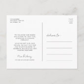 We trouwden Cute script huwelijksfoto Briefkaart (Achterkant)