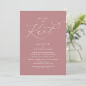 We trouwden, Elopement Ontvangst Diner Kaart (Staand voorkant)