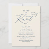 We trouwden, Elopement Ontvangst Diner Kaart (Voorkant)