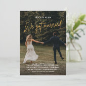 We trouwden foto bruiloft  aankondiging (Staand voorkant)