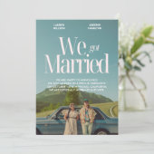 We trouwden met een  esthetische foto aankondiging (Staand voorkant)