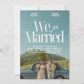 We trouwden met een  esthetische foto aankondiging (Voorkant)