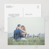 We trouwden Moderne ontwerp foto Briefkaart (Voorkant / Achterkant)