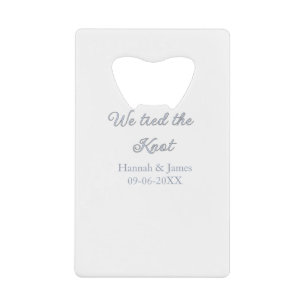 we trouwden naam trouwdatum verlovingsdatum blauw creditkaart flessenopener