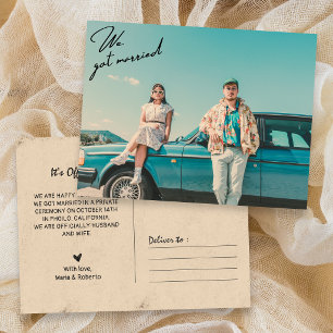 We trouwden Retro vintage stijlvolle foto Briefkaart