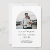 we trouwden Simple Arch Photo elopement Kaart (Voorkant)