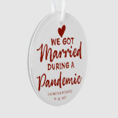 We trouwden tijdens een kerstpandemie ornament (voorkant)