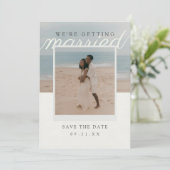 We Trouwen Redactionele Foto Save The Date (Staand voorkant)