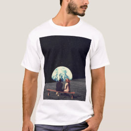We Used To Live There Surreal Space Collage T-shirt