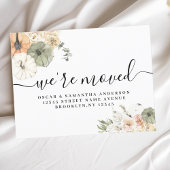 We’ve Moved Card | Herfst Waterverf Pompoenen Aankondigingskaart