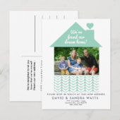 We’ve Moved Card With House Photo – Address Aankondigingskaart (Voorkant / Achterkant)