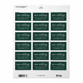 We’ve Moved Classic Dark Green New Address Etiket (Full Sheet)